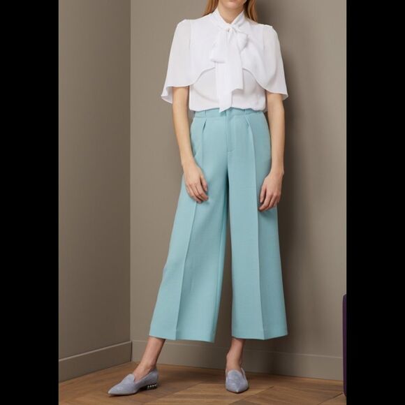 Givenchy Short Cape Sleeve Silk Georgette Blouse - Picture 2 of 8